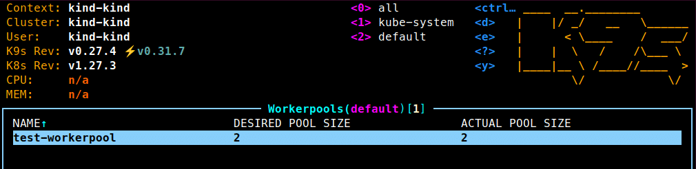 kubectl get workerpools