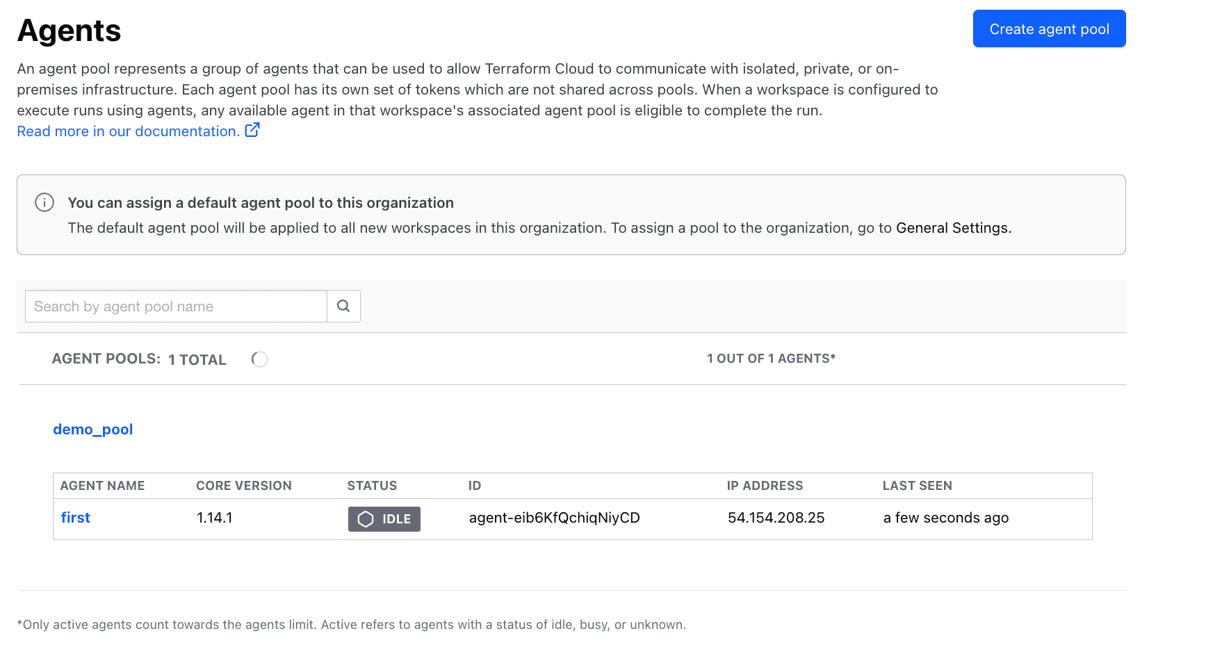 terraform cloud console agents