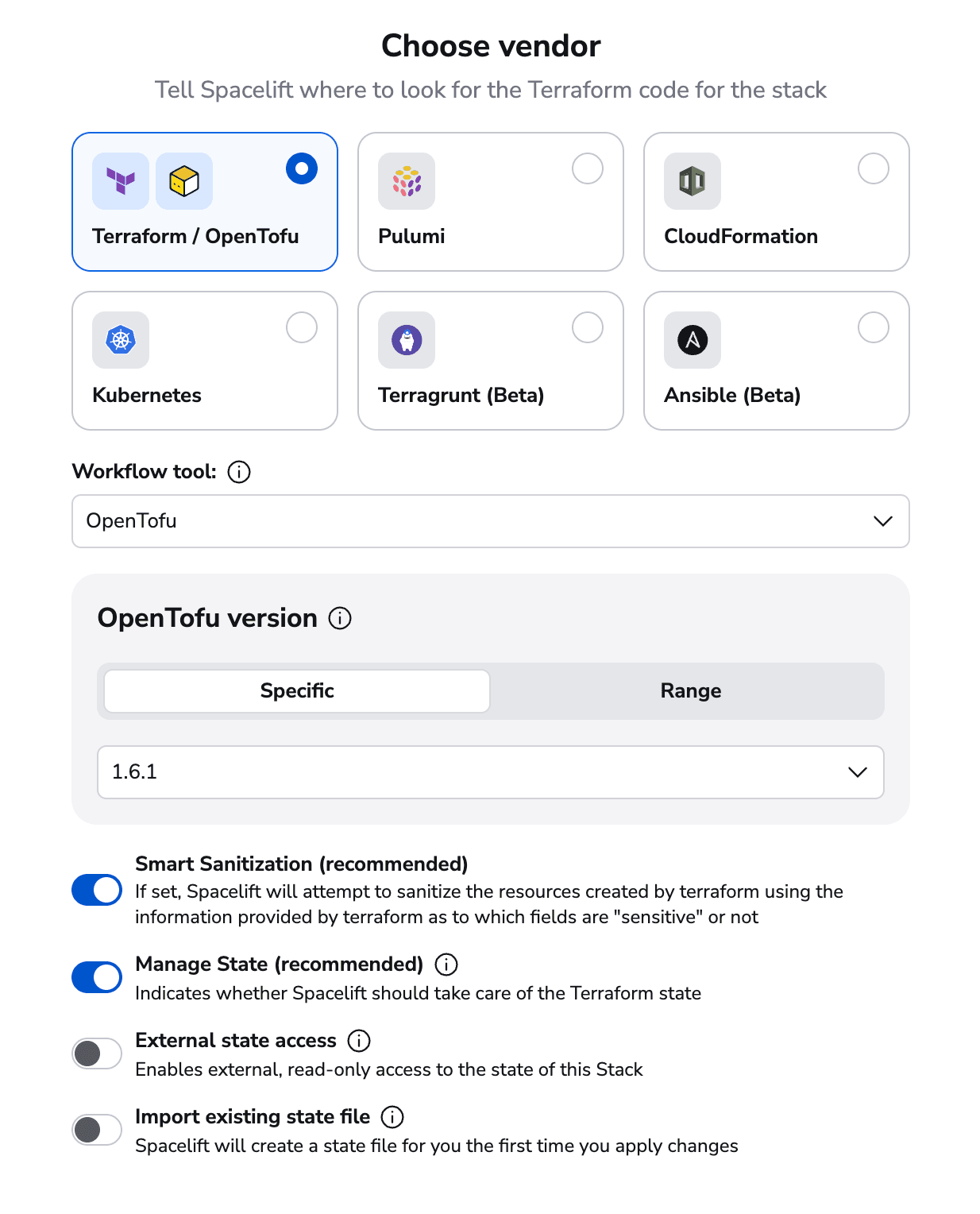 oci choose vendor