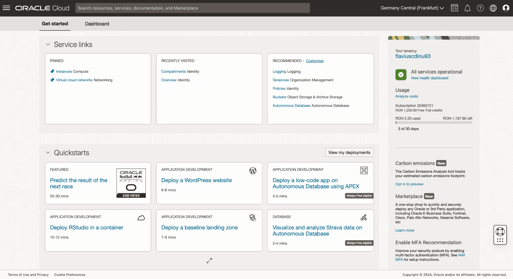 oracle cloud infrastructure ui