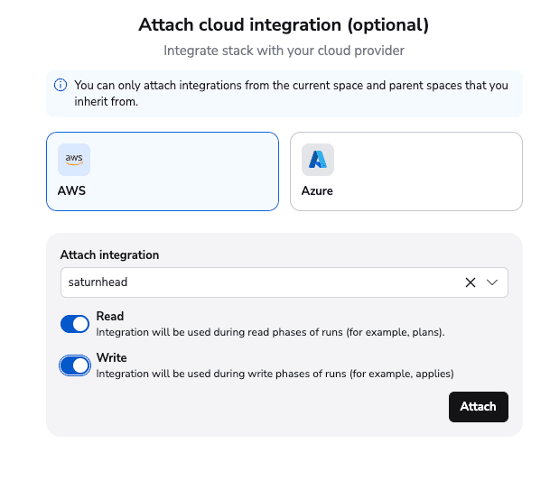 Attach cloud screen