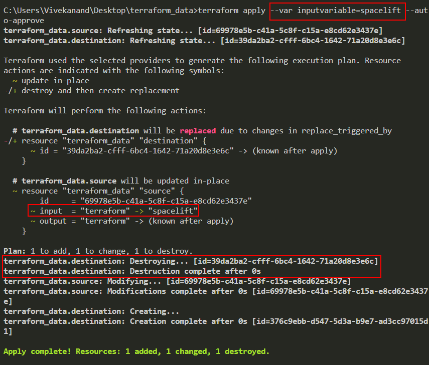 terraform null resource output