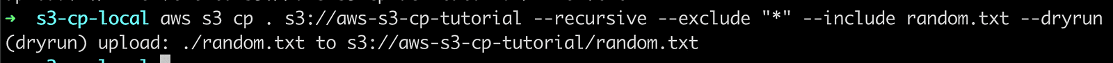 aws s3 cp from local to s3