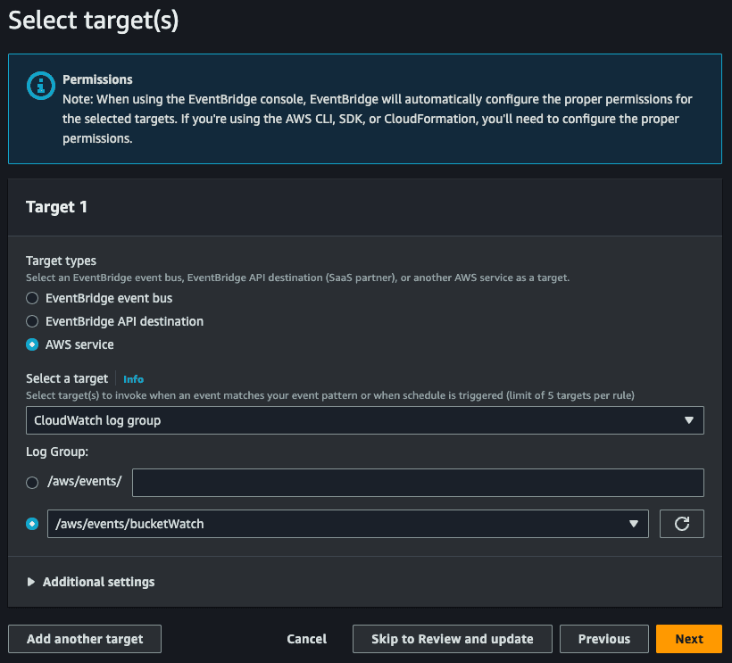 aws cli eventbridge