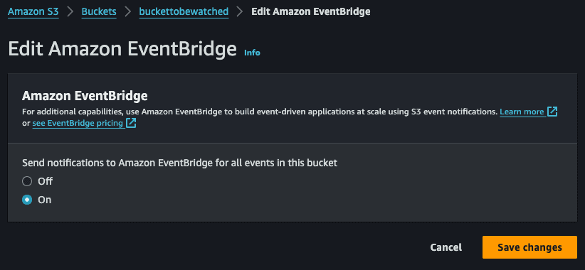 edit eventbridge in aws