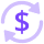 Dollar sign inside circular arrows