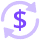 Dollar sign inside circular arrows