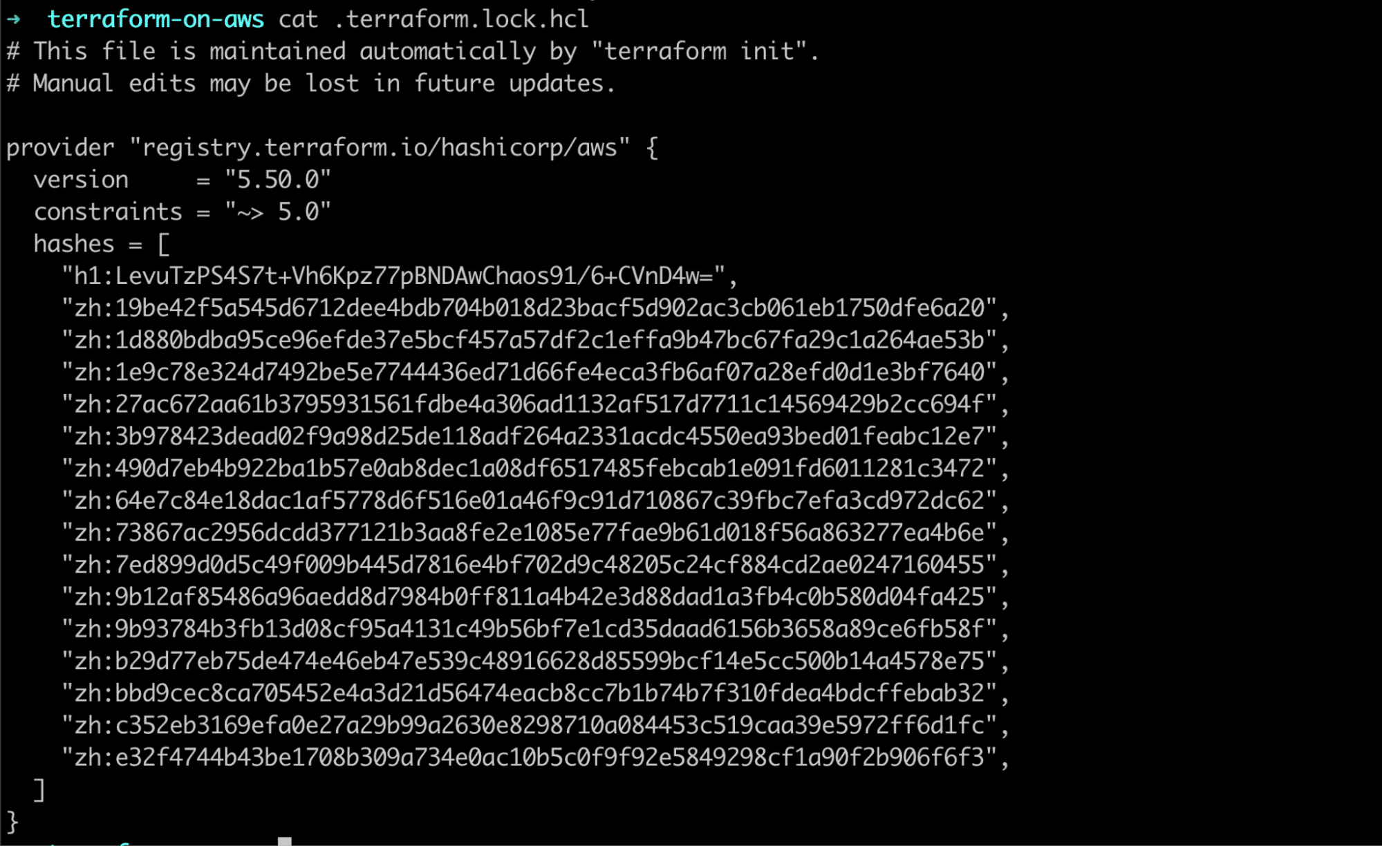 terraform lock hcl