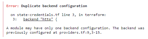 duplicate backend configuration