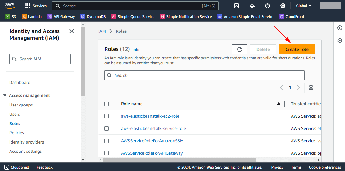 iam role create terraform backends