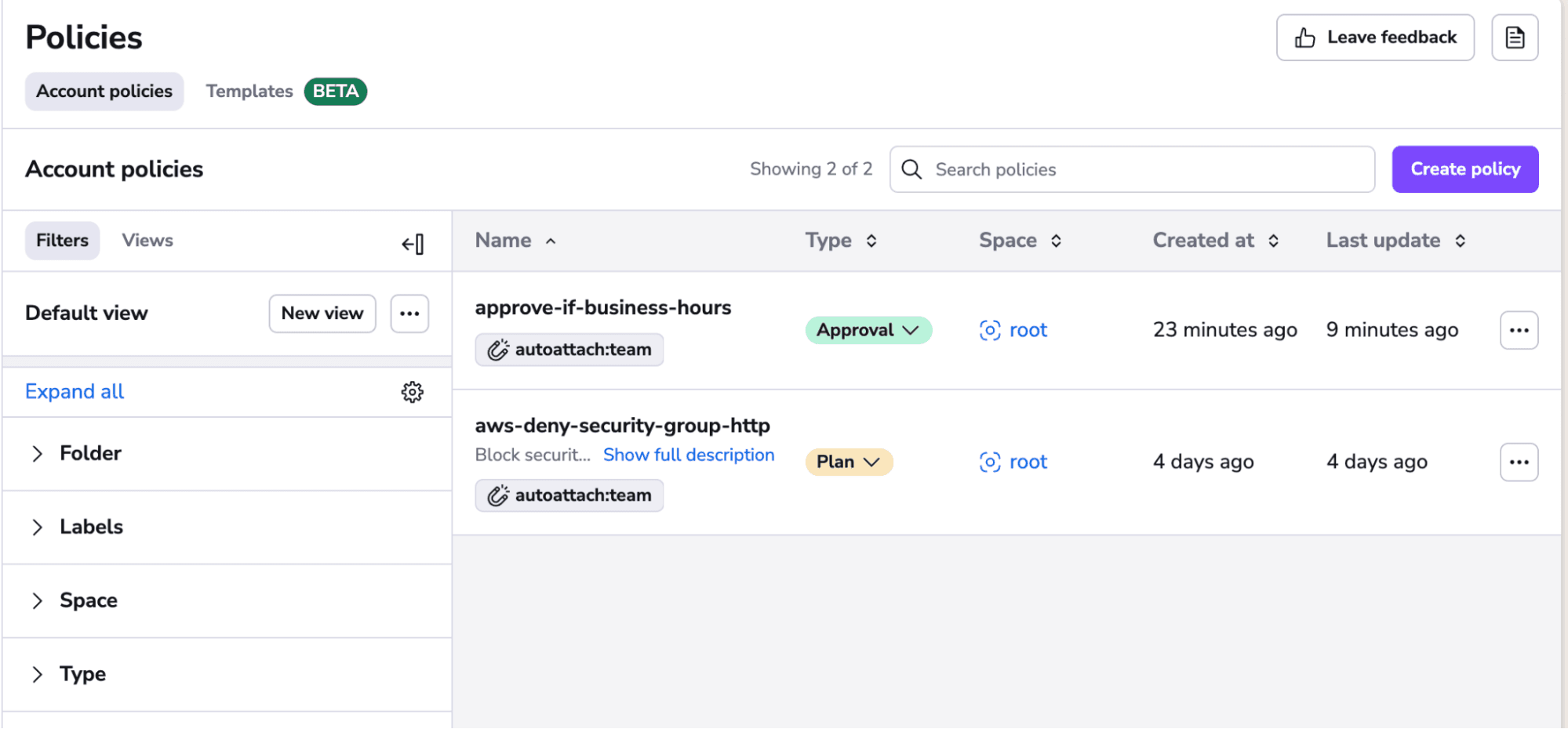 policies overview