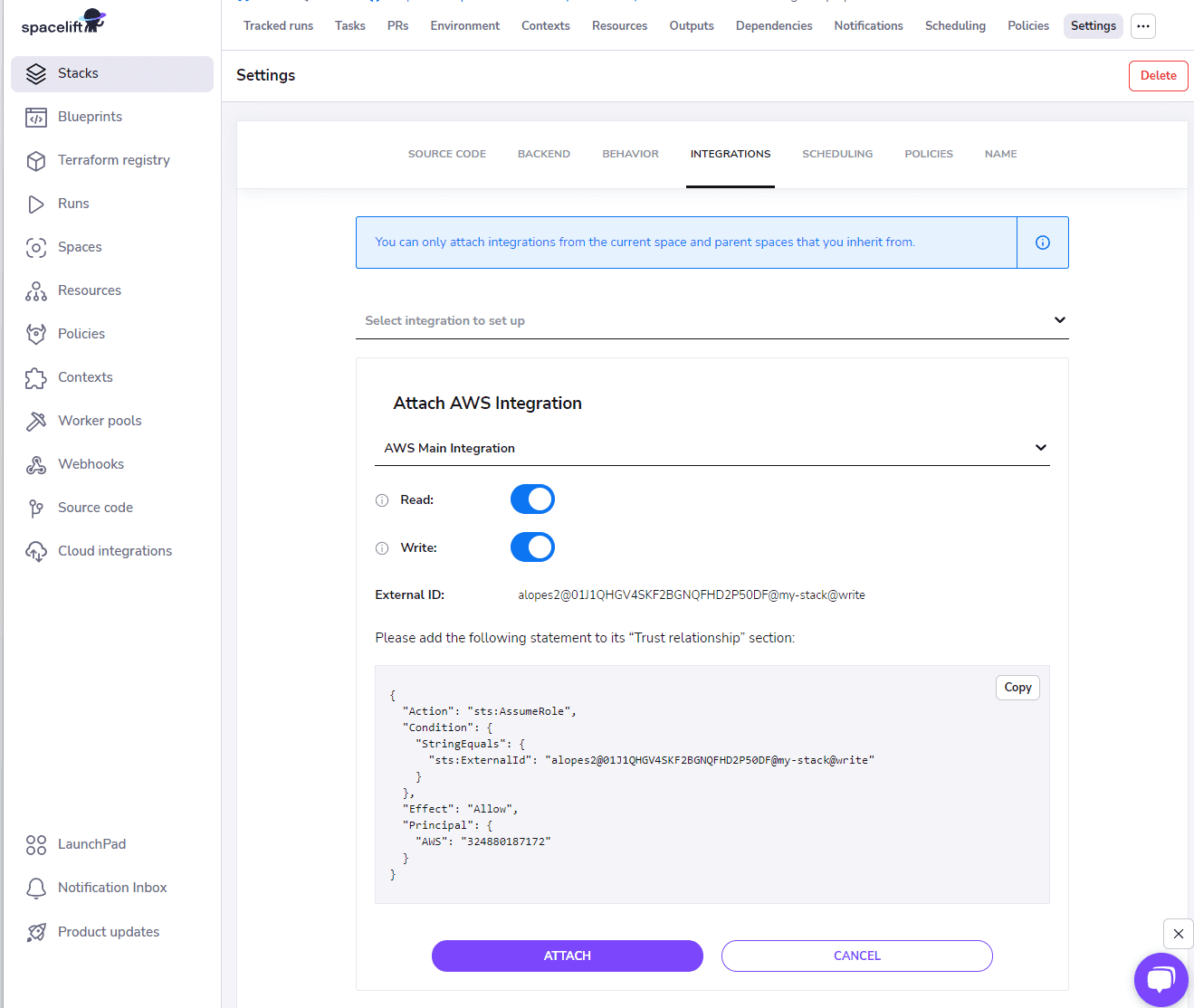 tf backends aws credentials