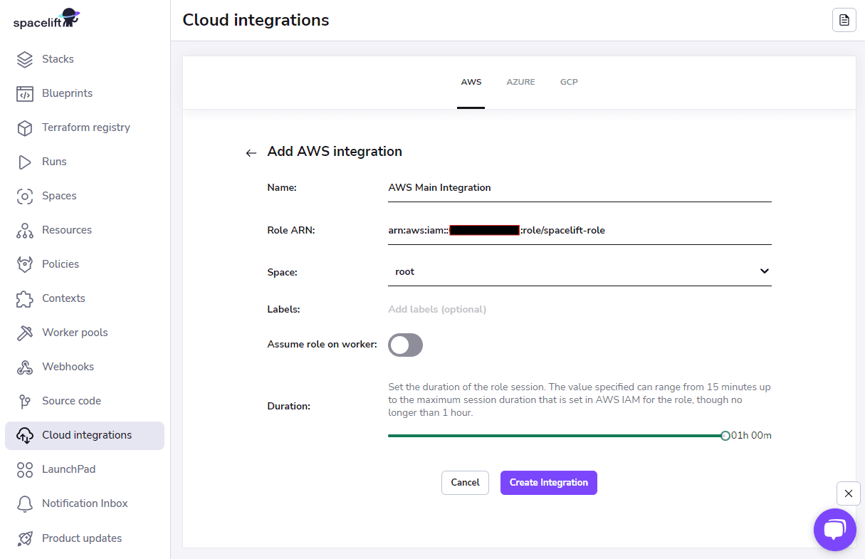 tf backends aws integrate