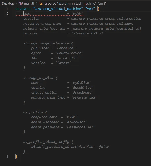 terraform github copilot azure