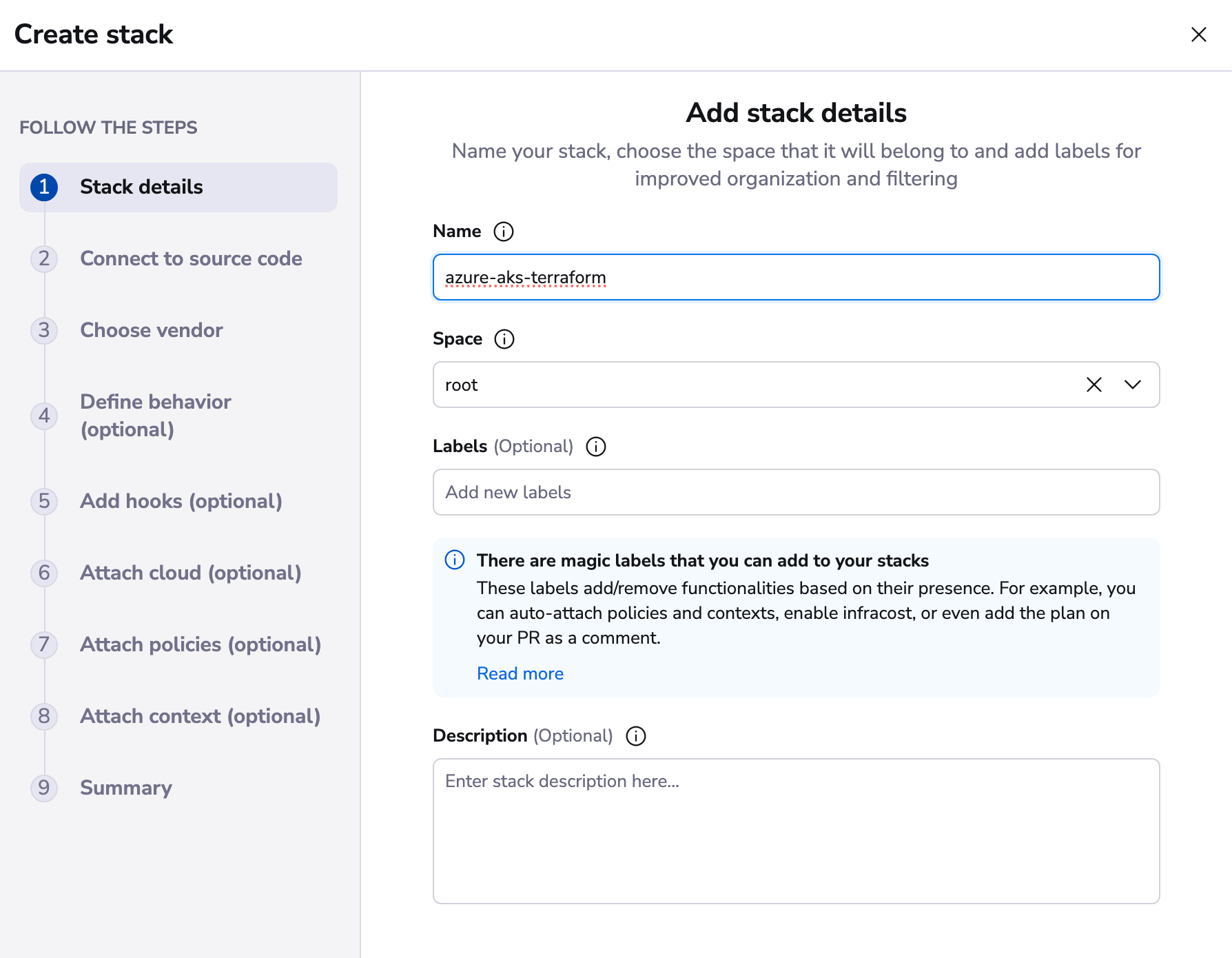 terraform kubernetes deployment example stack details