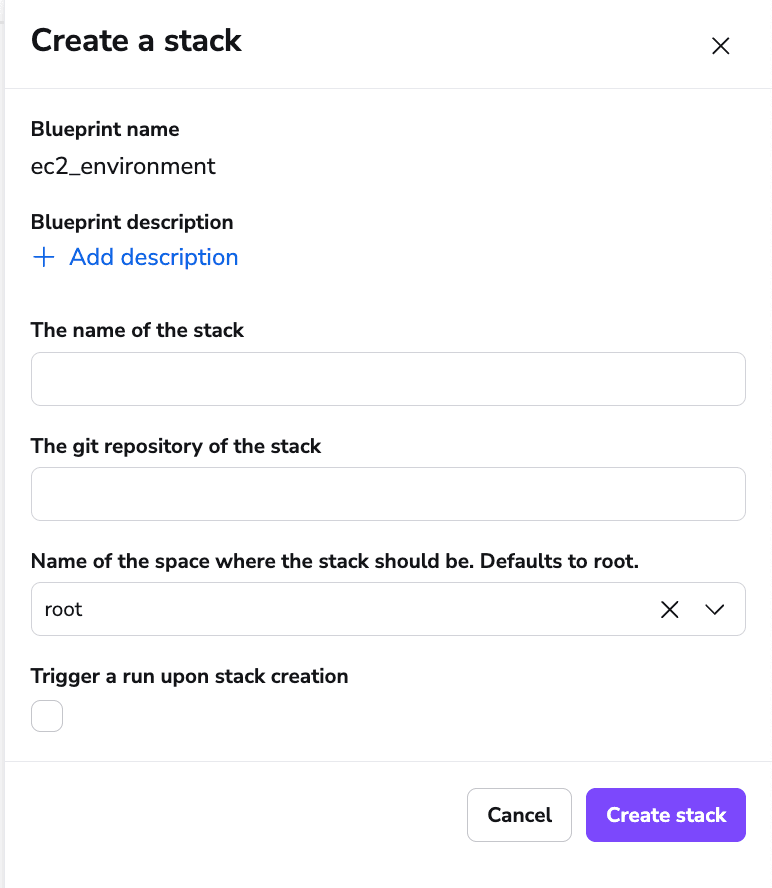 spacelift crate stack