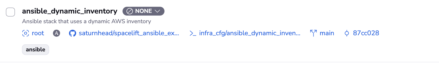 9 created ansible stack