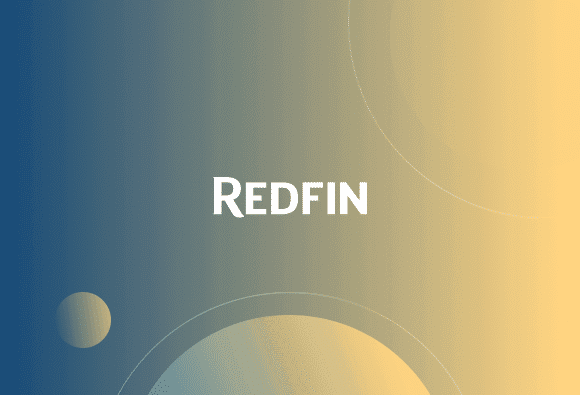 White Redfin logo on bronze background