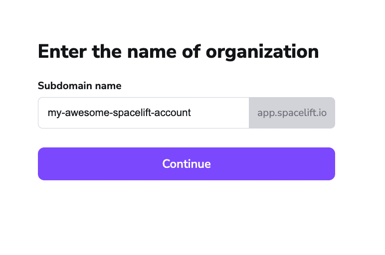what is spacelift - account name