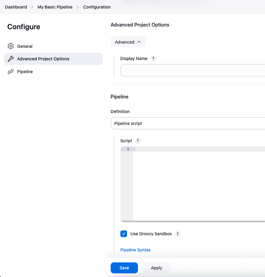 Define the jenkins pipeline