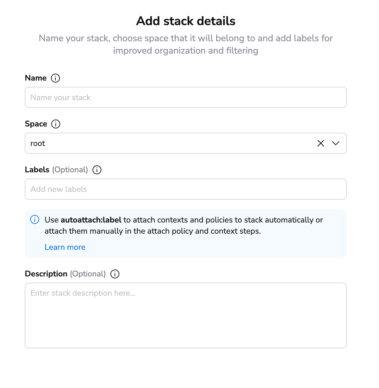 16 Stack details