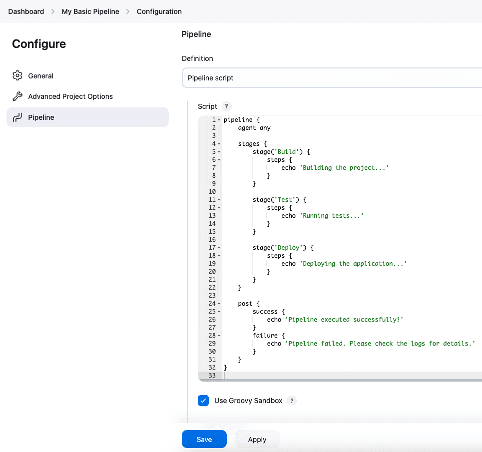 jenkins pipeline script