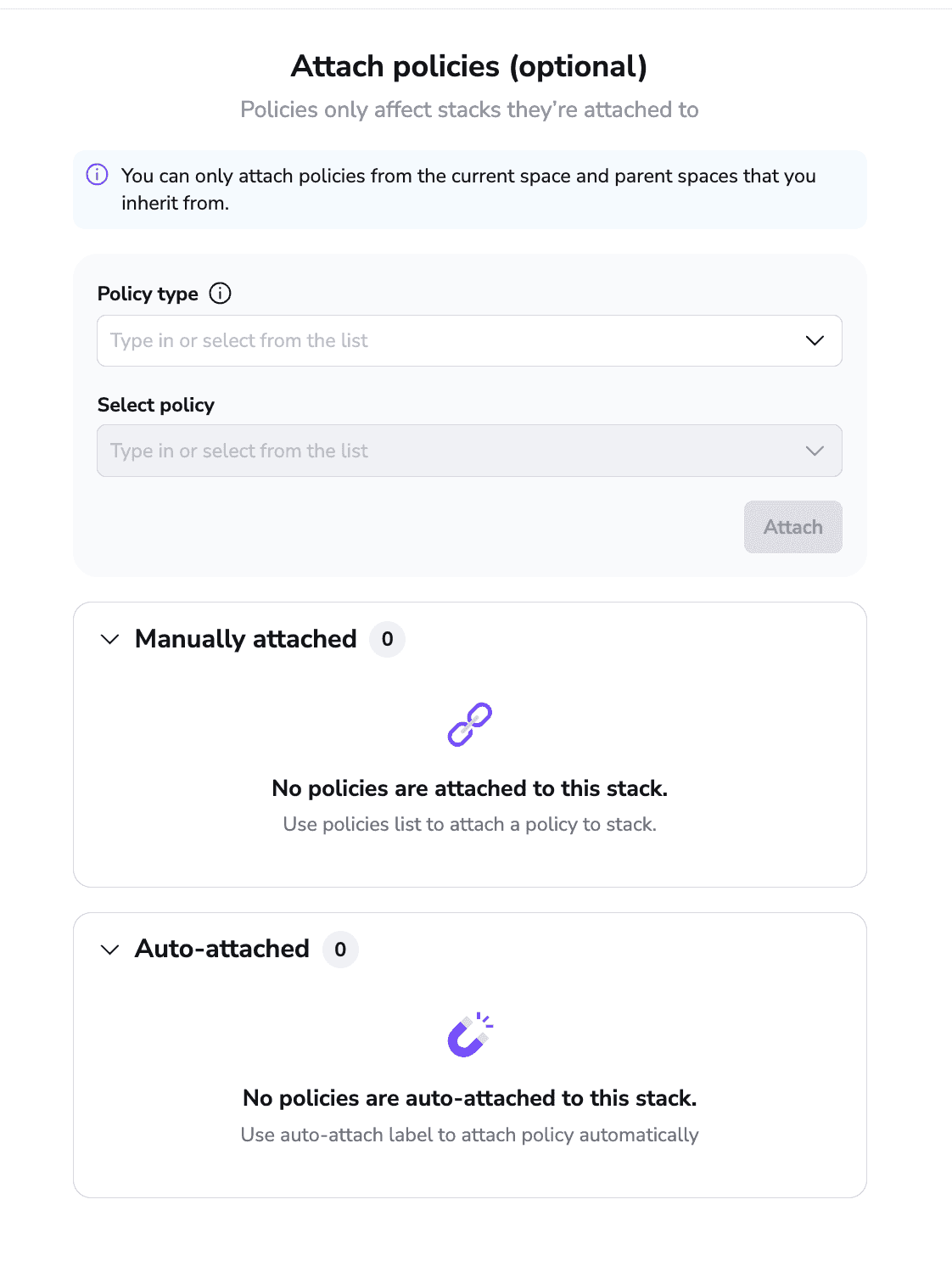 23 attach optional policies