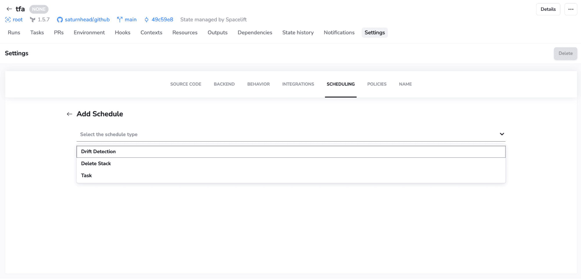 24 schedule settings