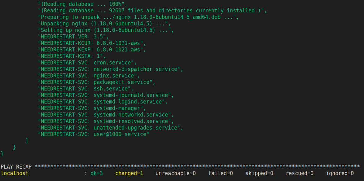 ansible apt status