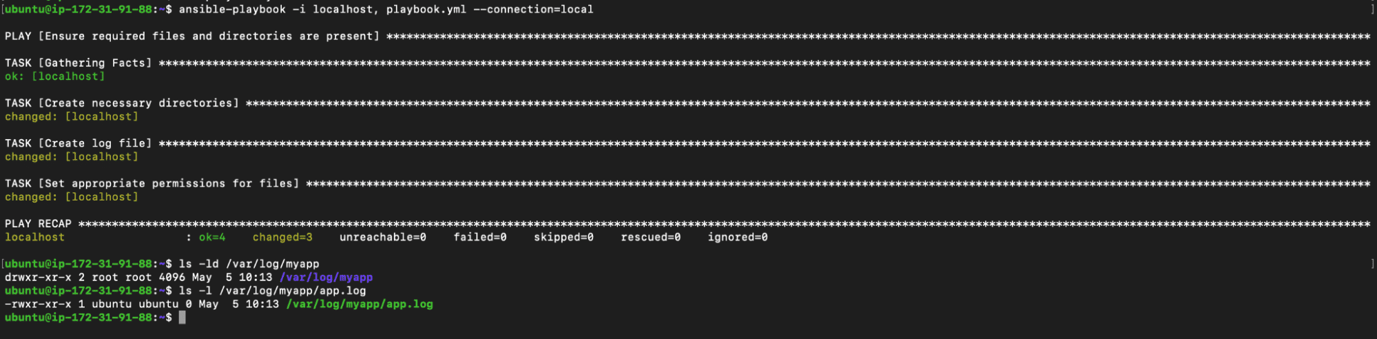 ansible filem module example