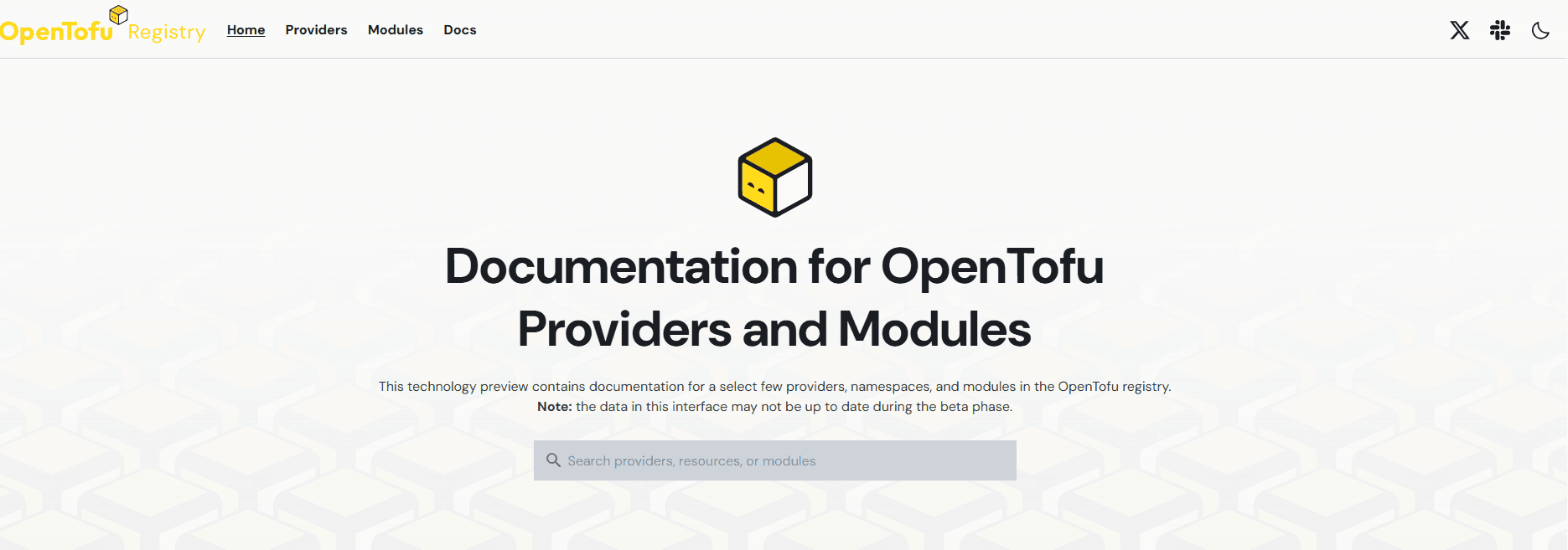 opentofu registry search