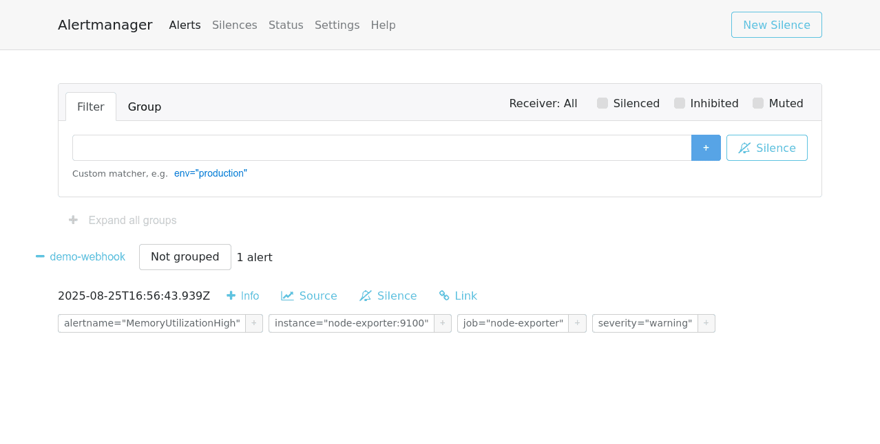 Alertmanager UI