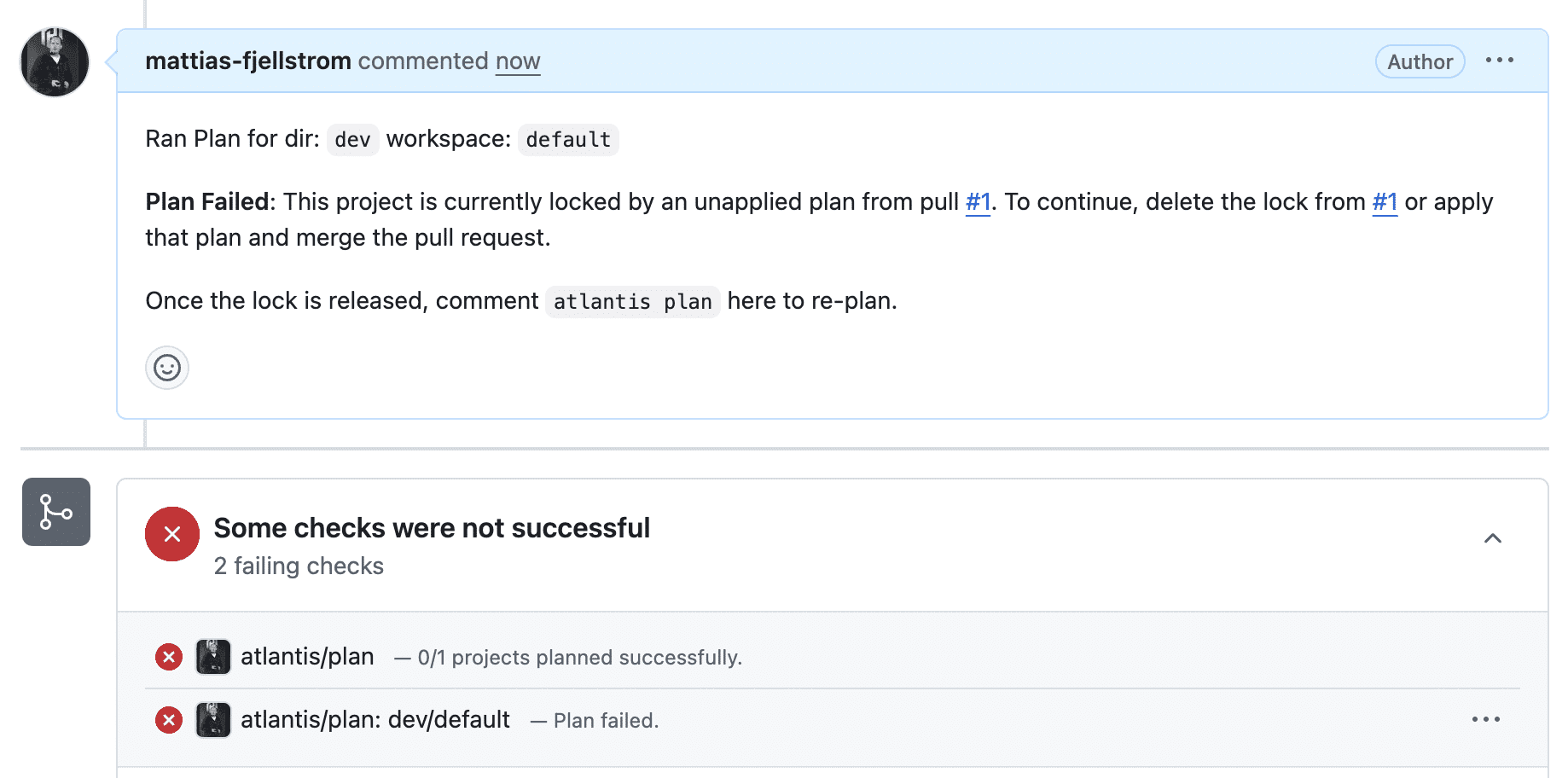 Atlantis will report an error