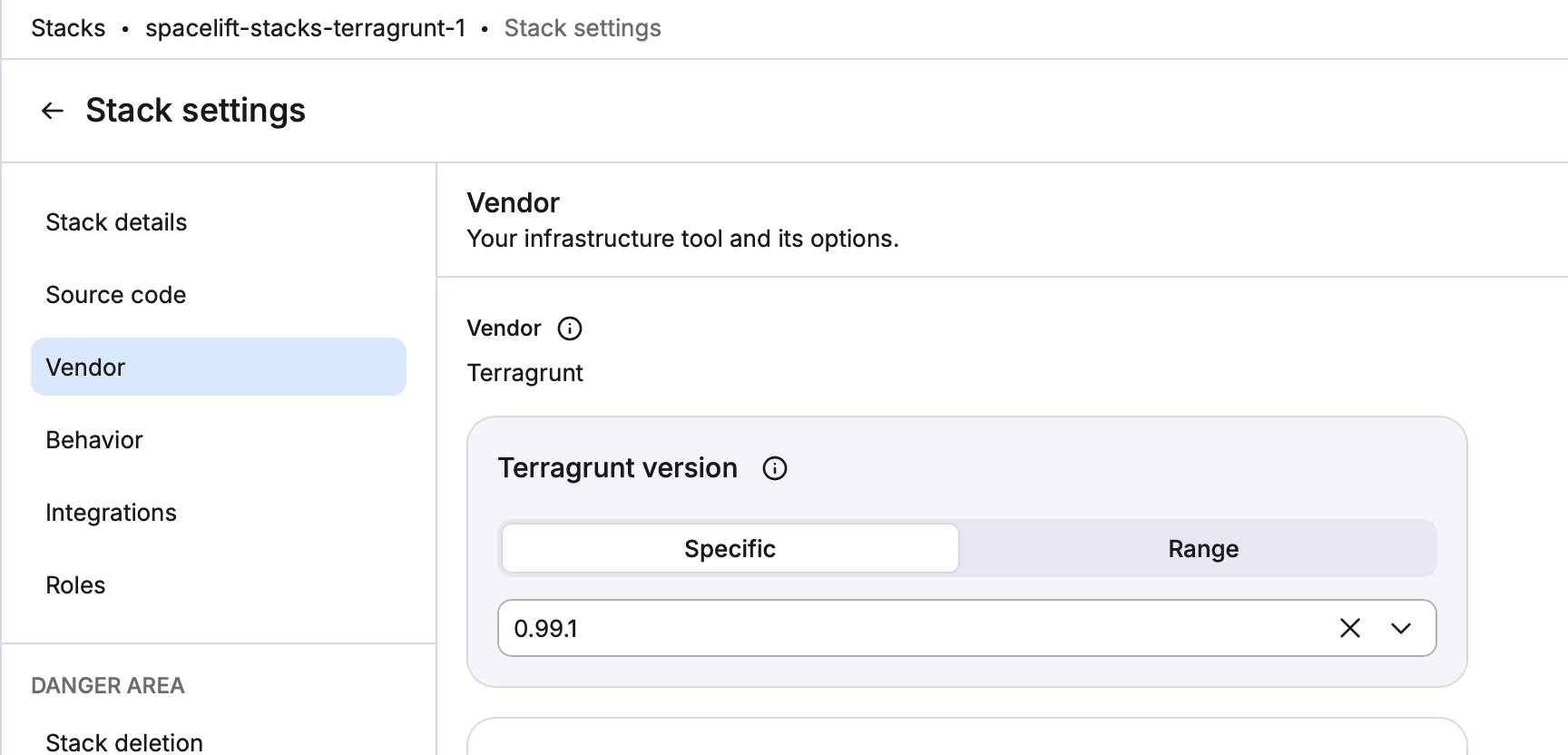 terragrunt spacelift stack settings