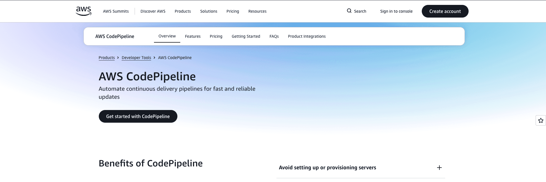aws codepipeline ci cd tools