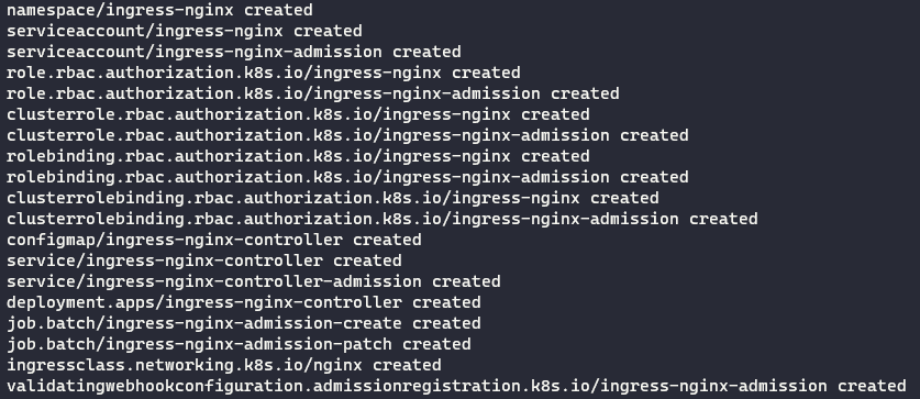 kubernetes ingress - install nginx