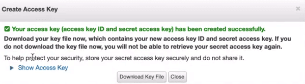 terraform aws provider - create access key