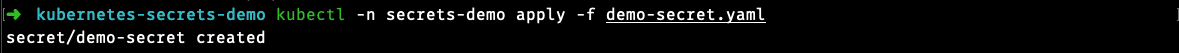 create kubernetes secrets manifest file