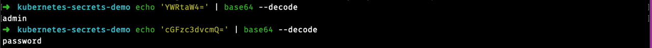 kubernetes secrets decode strings