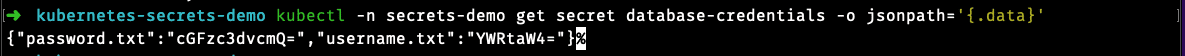 kubernetes secrets encoded key-value pairs