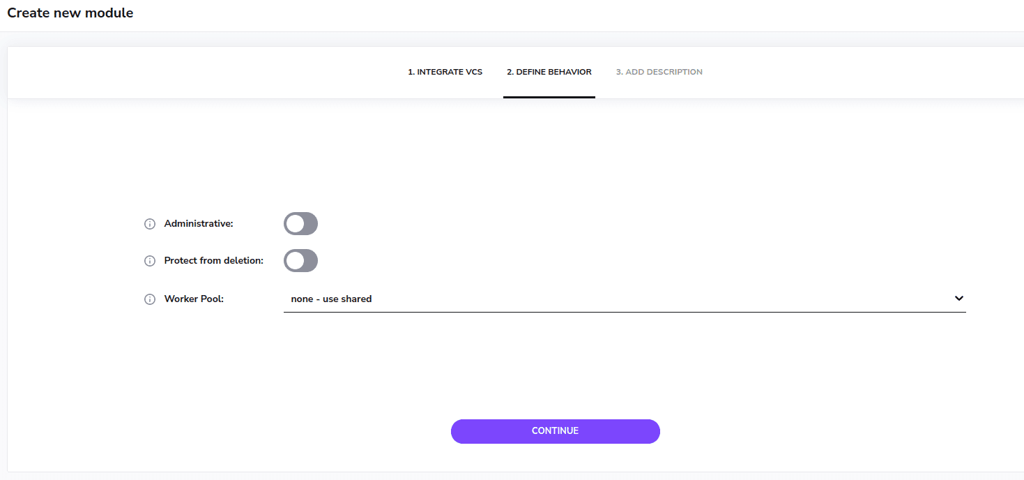 spacelift module registry - default behavior settings
