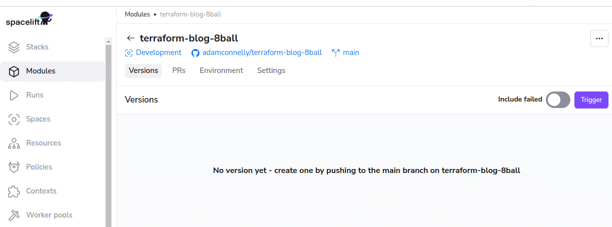 spacelift module registry - module