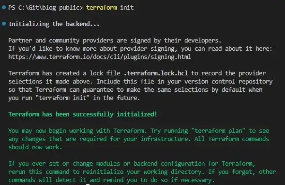terraform docker - terraform init