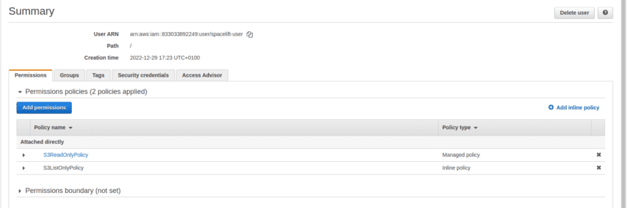 terraform iam policy console policy attached