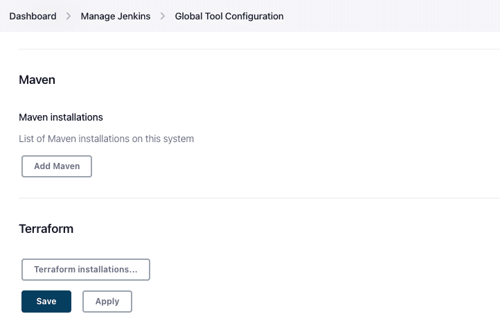 Jenkins Global Tool Configuration