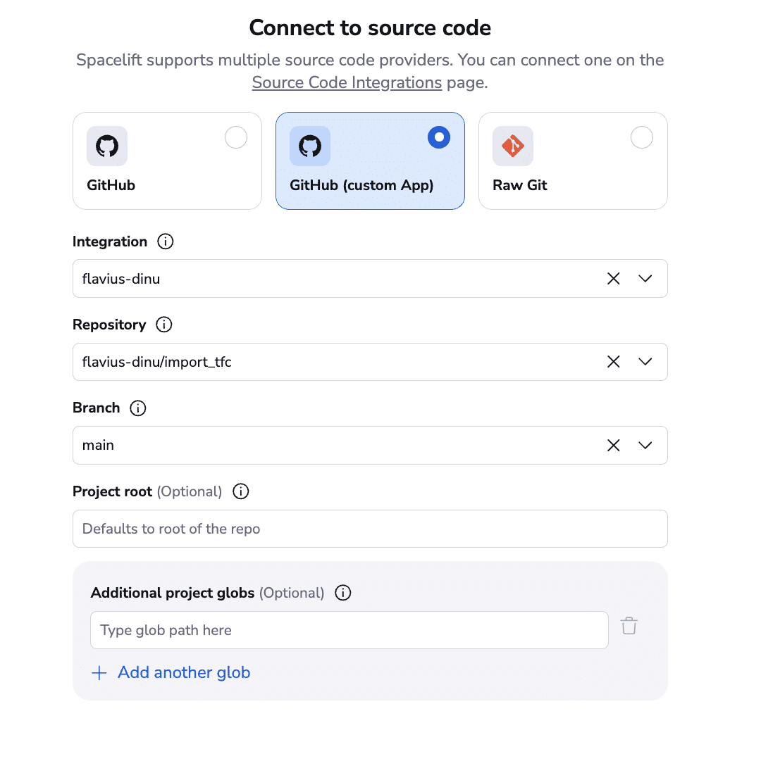 connect to source code tfc migration