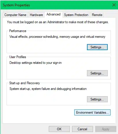 new system variable - terraform environment variables