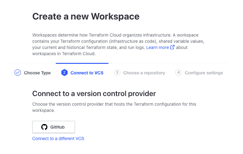 terraform cloud create new workspace
