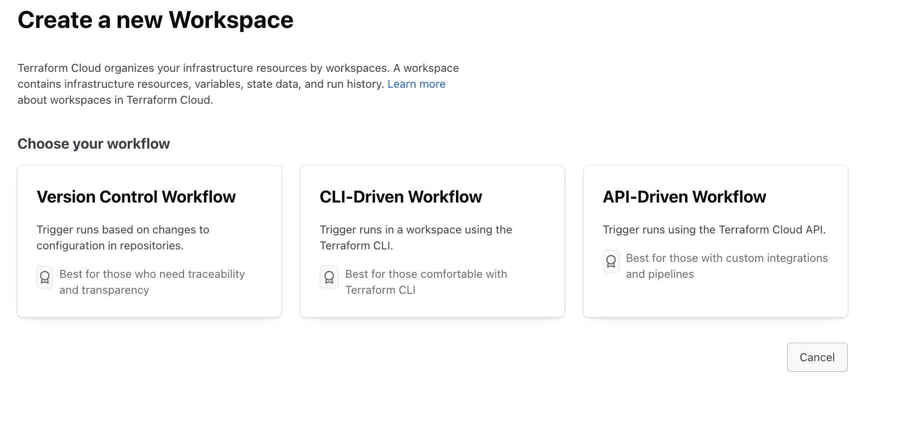 create terraform cloud workspace