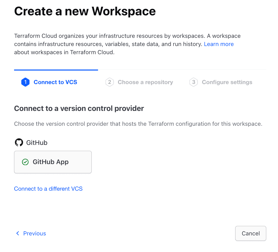 tfc version control workflow workspace